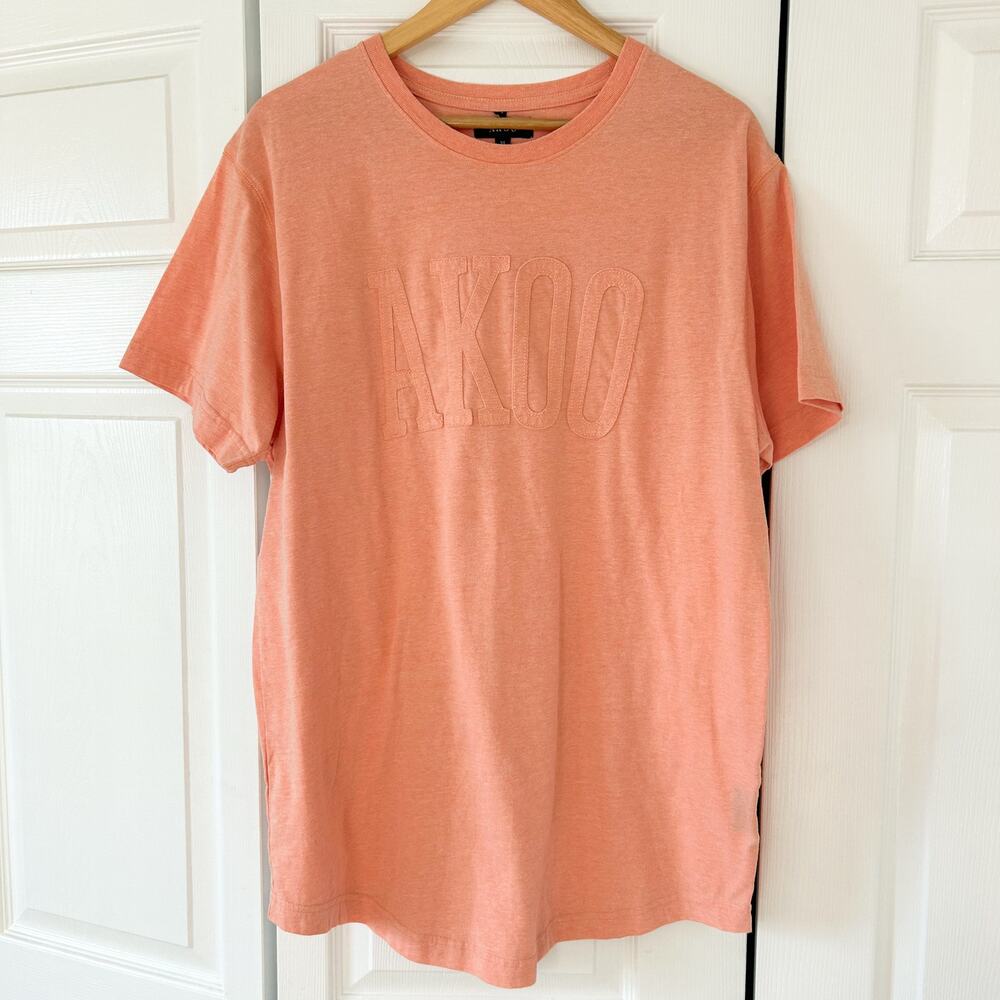 AKOO Peach Graphic Logo T-Shirt Short Sleeve Tee Men’s Size XL